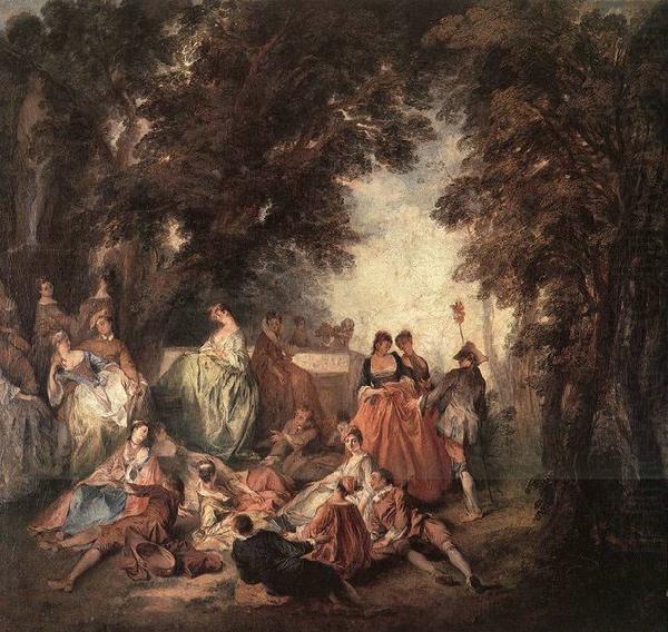 LANCRET, Nicolas Company in the Park oil painting picture